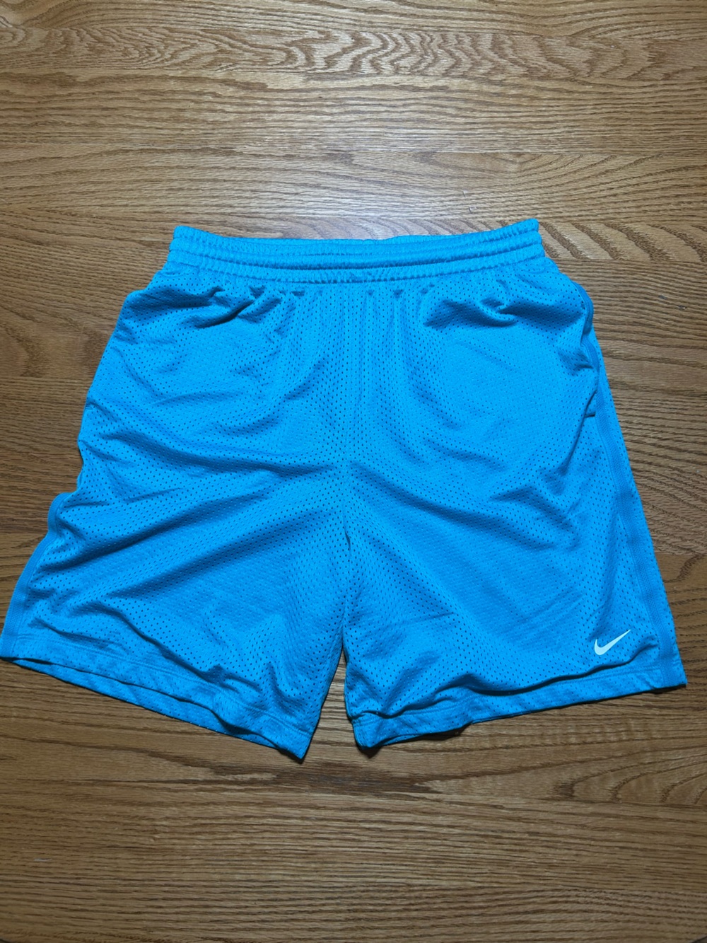 Boys Nike Multi Dri-FIT Mesh Athletic Shorts Teal Size XL